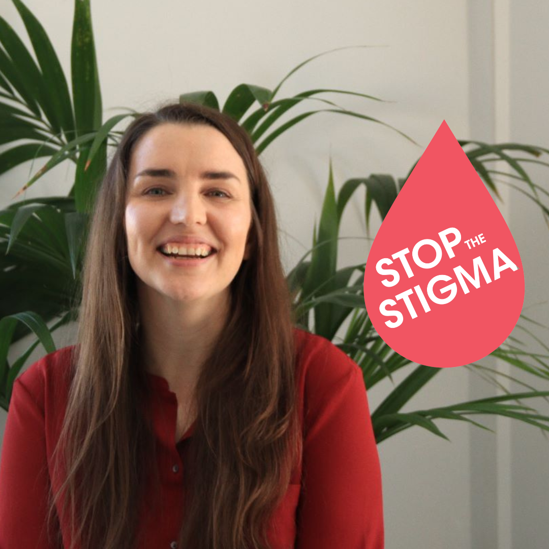 A woman smiling at the camera, representing fórsa's menstrual and menopause workplace campaign
