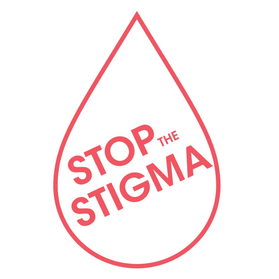 The Stop the Stigma campaign logo, for periods and menopause at work