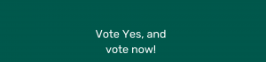 Tulsa Framework Agreement Ballot. Text says vote yes and vote now