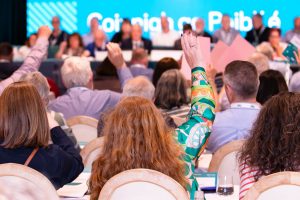 Delegates voting at Local Authorities Divisional Conference