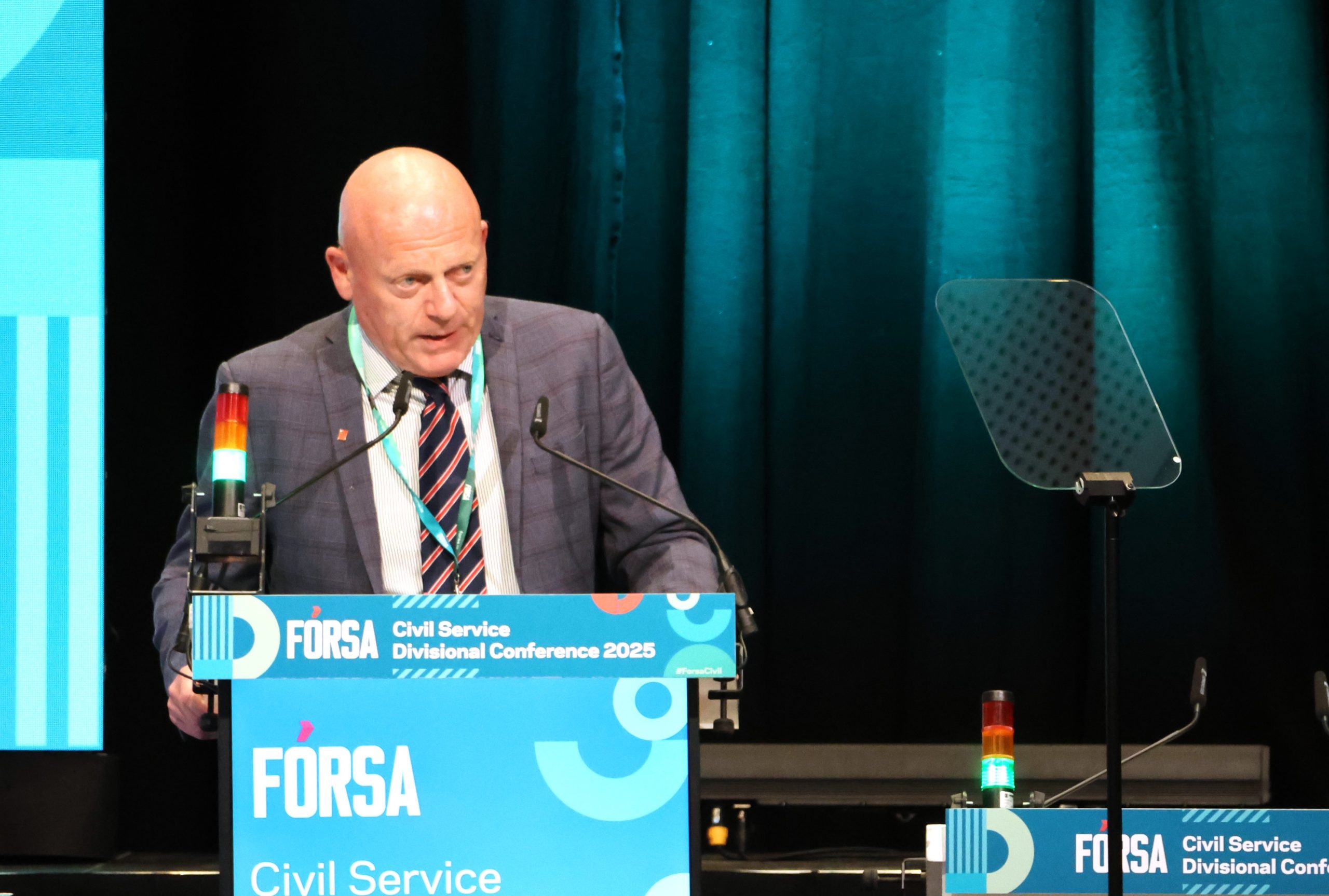 Eamonn Donnelly speaking a Civil Service Divisional Conference