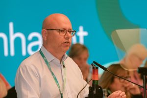 Kevin Callinan speaking at Health and Welfare Divisional Conference 2025