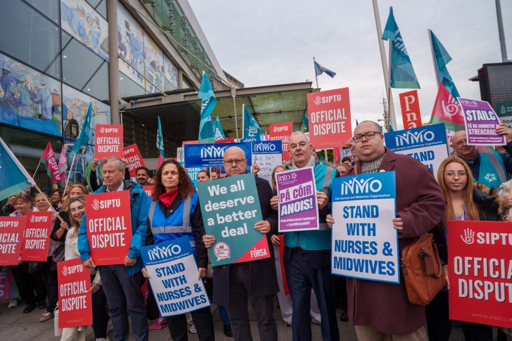 Matter Hospital Picket - Union Leaders - Strike October 14th